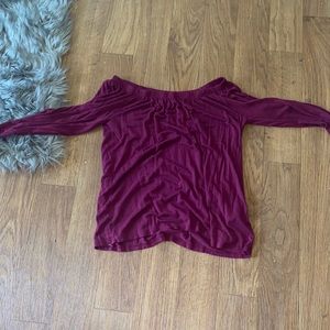 Burgundy top